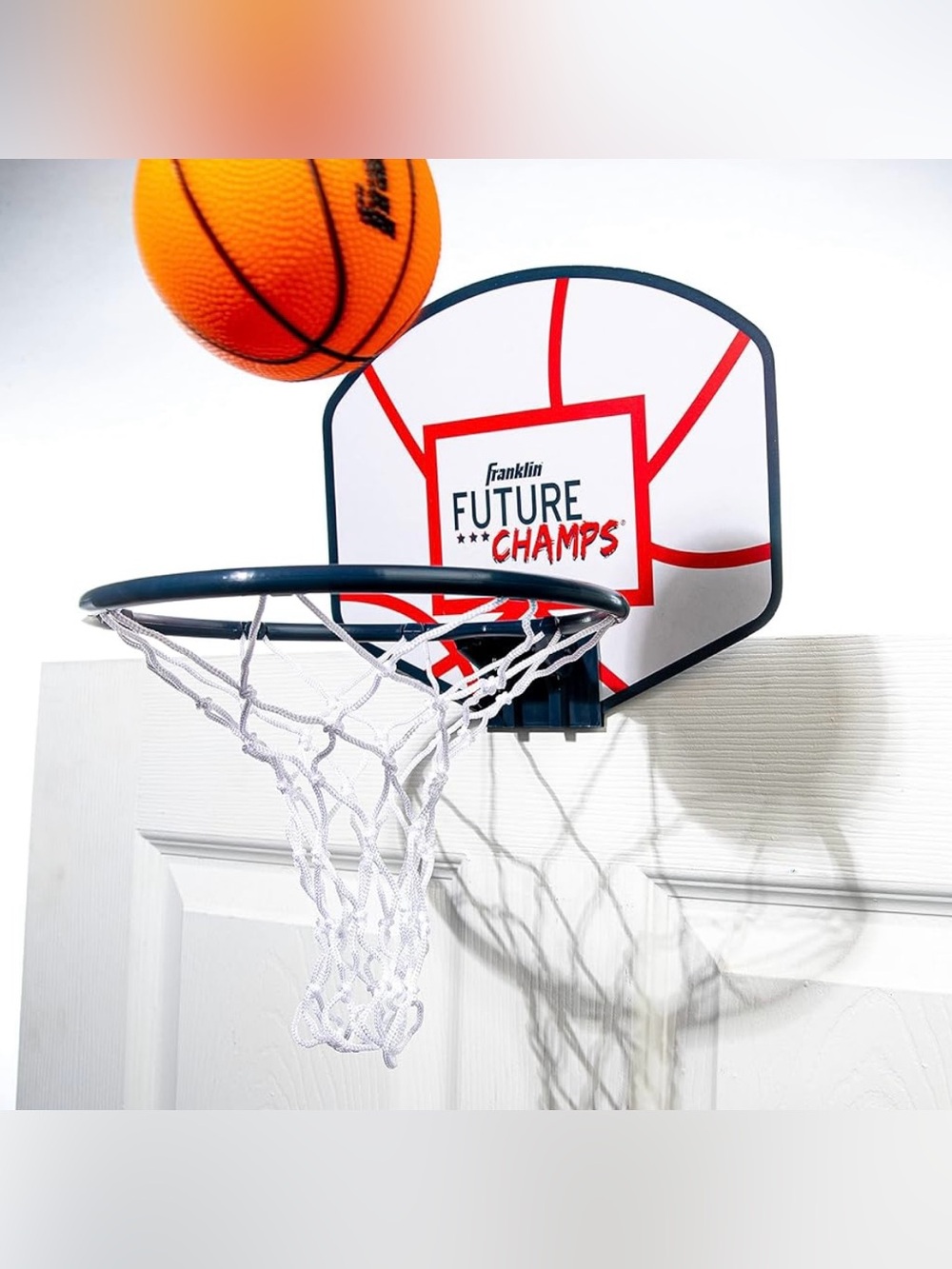 Franklin Sports Mini Basketball Hoop with PVC Basketball - Fits Over Door